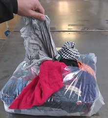 Compressed Bag of Colored Cotton Sweatshirt Rags – 25 LB – Bag