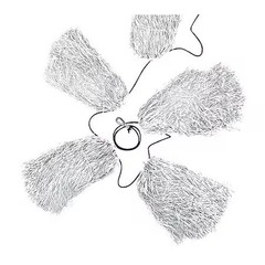 Spilltech Apmpm-R Pom Poms, White, Polypropylene, 18″ L, 18″ W