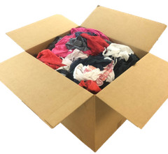 PALLET OF COLORED TSHIRT KNIT RAGS – 50 LBs – 16 BOXES – 800 LB – FREE SHIPPING!