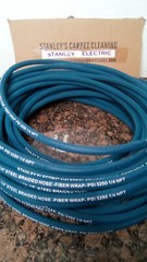 1 steel braided carpet cleaning solution line 1/4′ npt 100 feet fiber wrap hose