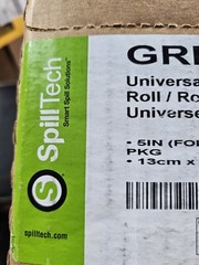 Spilltech Grff50h Sorbents 8 Gal Pack Universal Absorbed Gray Polypropylene