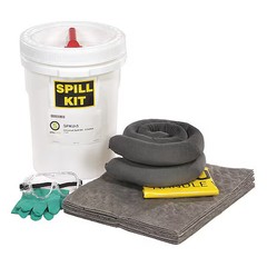 Spilltech Spku-5 Spill Kit, 5 Gal Volume Absorbed Per Kit, 5 Gal Capacity,