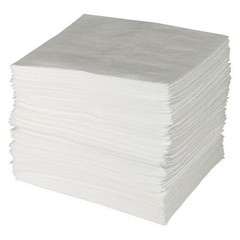 Brady Sorbent Pad, 23 gal, 15 in x 19 in, Oil, White, Polypropylene ENV300 Brady