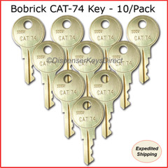 Bobrick CAT-74 Key – (10/pk.) for Paper Towel & Toilet Tissue Dispensers