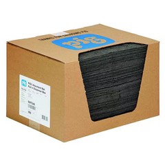 Pig Sorbent Pad, 22 gal, 15 in x 20 in, , Gray, 100 PK MAT240 Pig MAT240 15 in x
