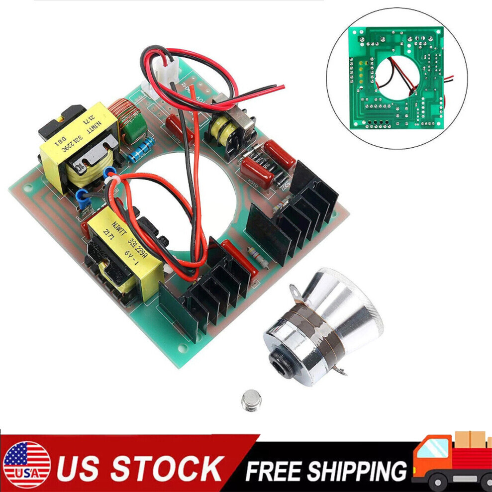 US Stock AC110V 60W 40KHz Ultrasonic Cleaning Transducer Cleaner & Driver Board