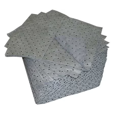 Oil-Dri L70392g Sorbent Pad, 12 Gal, 15 In X 19 In, Universal, Gray,